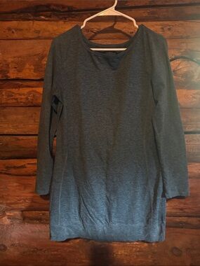 Carve Designs Long Sleeve Tunic Dress in Blue